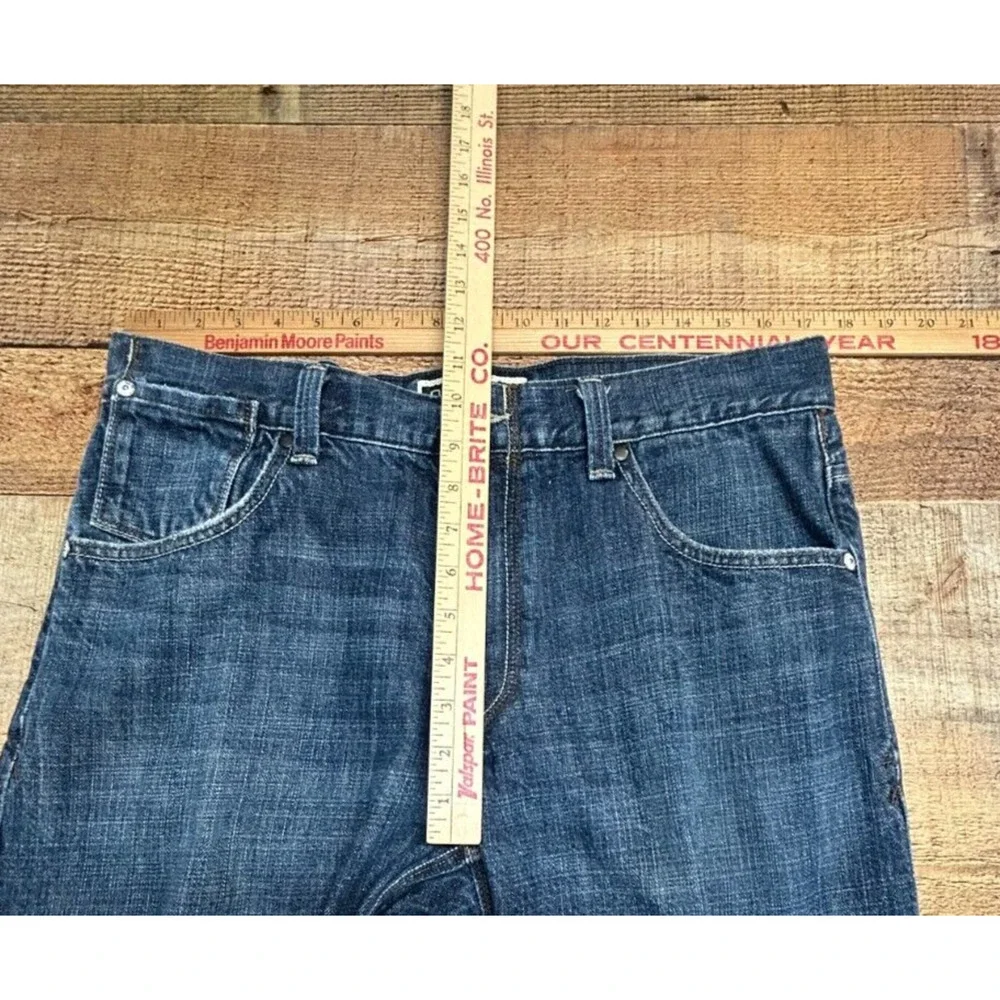 Levis 514 Jeans Mens‎ 36X32 Blue Denim Whisker Measures 35X32 Slim Straight